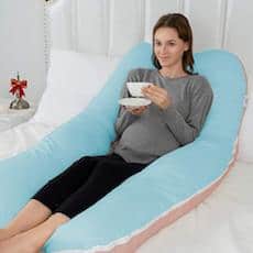 como sentarse durante el embarazo con la almohada queen rose